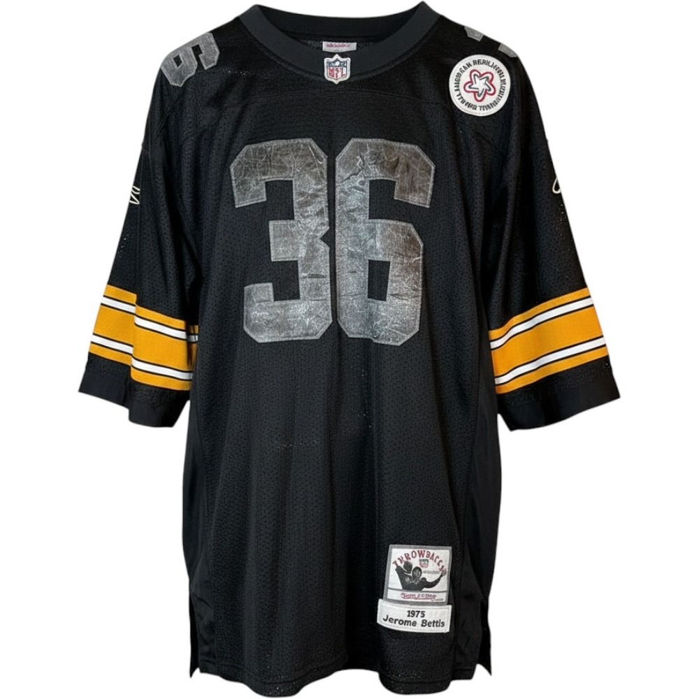 Mitchell & Ness Jerome Bettis 1975 Pittsburgh Steelers Throwback Jersey 54 Black
